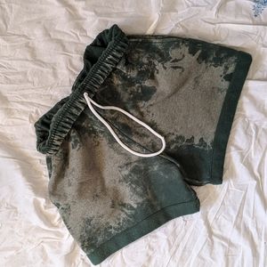 bleach dye lounge shorts